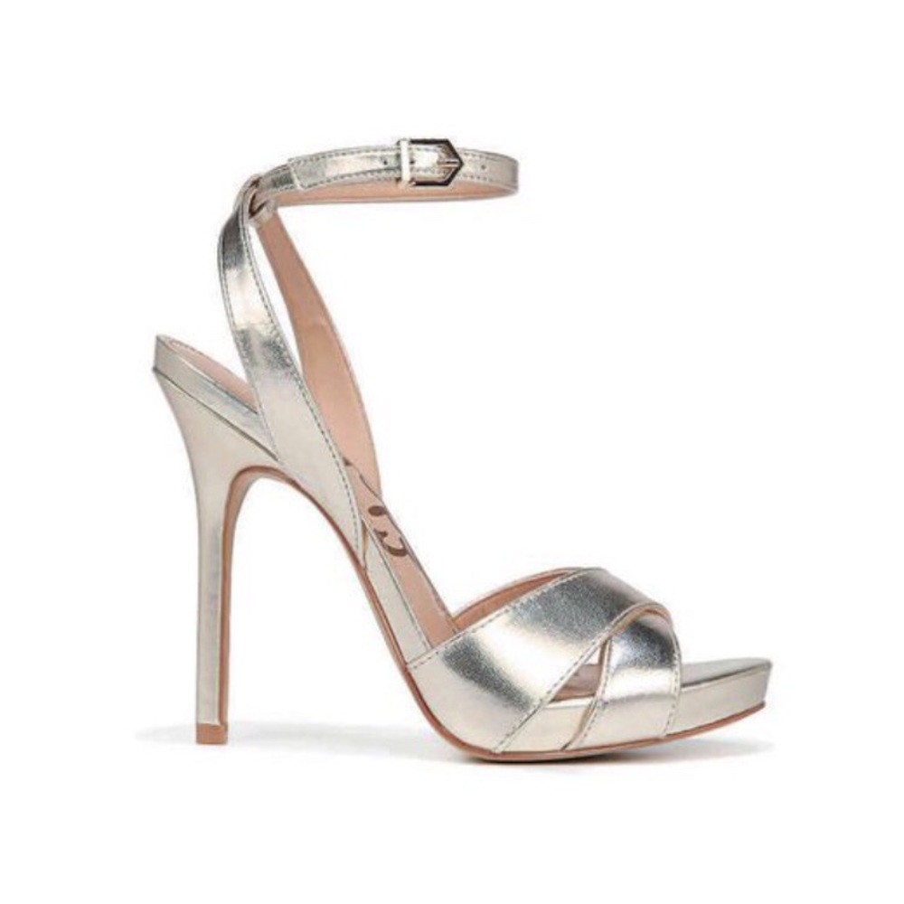Sam Edelman golden peep toe heel NWB - Picture 2 of 9